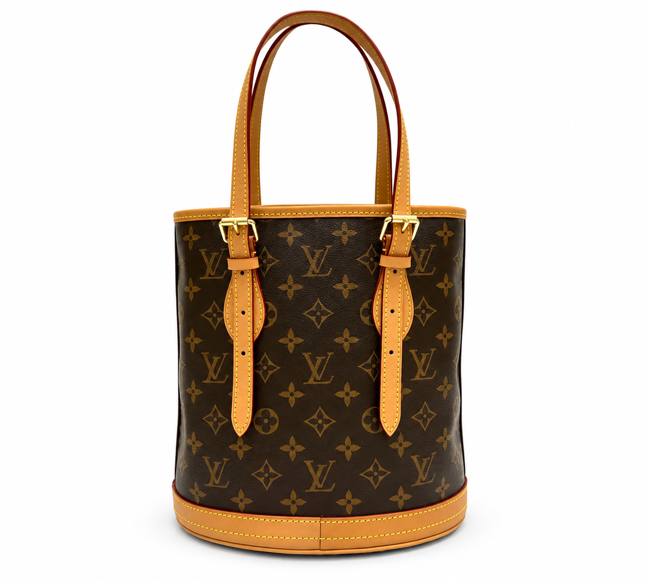 Brown Monogram Bucket Tote Bag